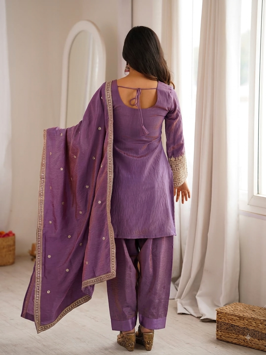 Royal Zari Embroidered Suit Set