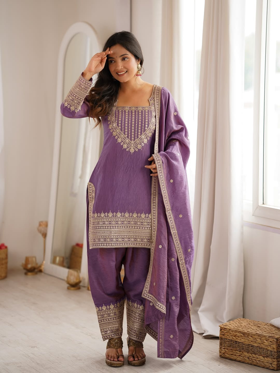 Royal Zari Embroidered Suit Set