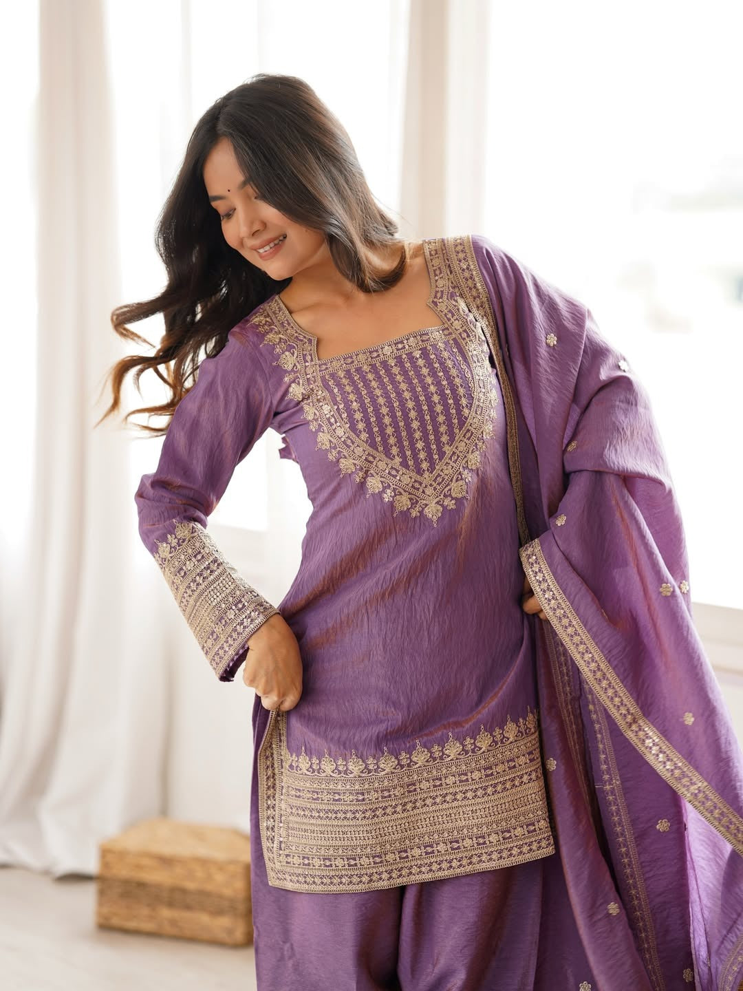Royal Zari Embroidered Suit Set