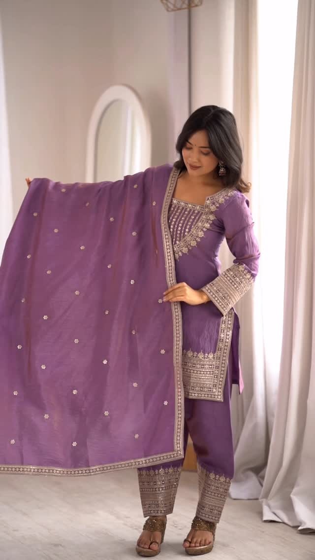 Royal Zari Embroidered Suit Set