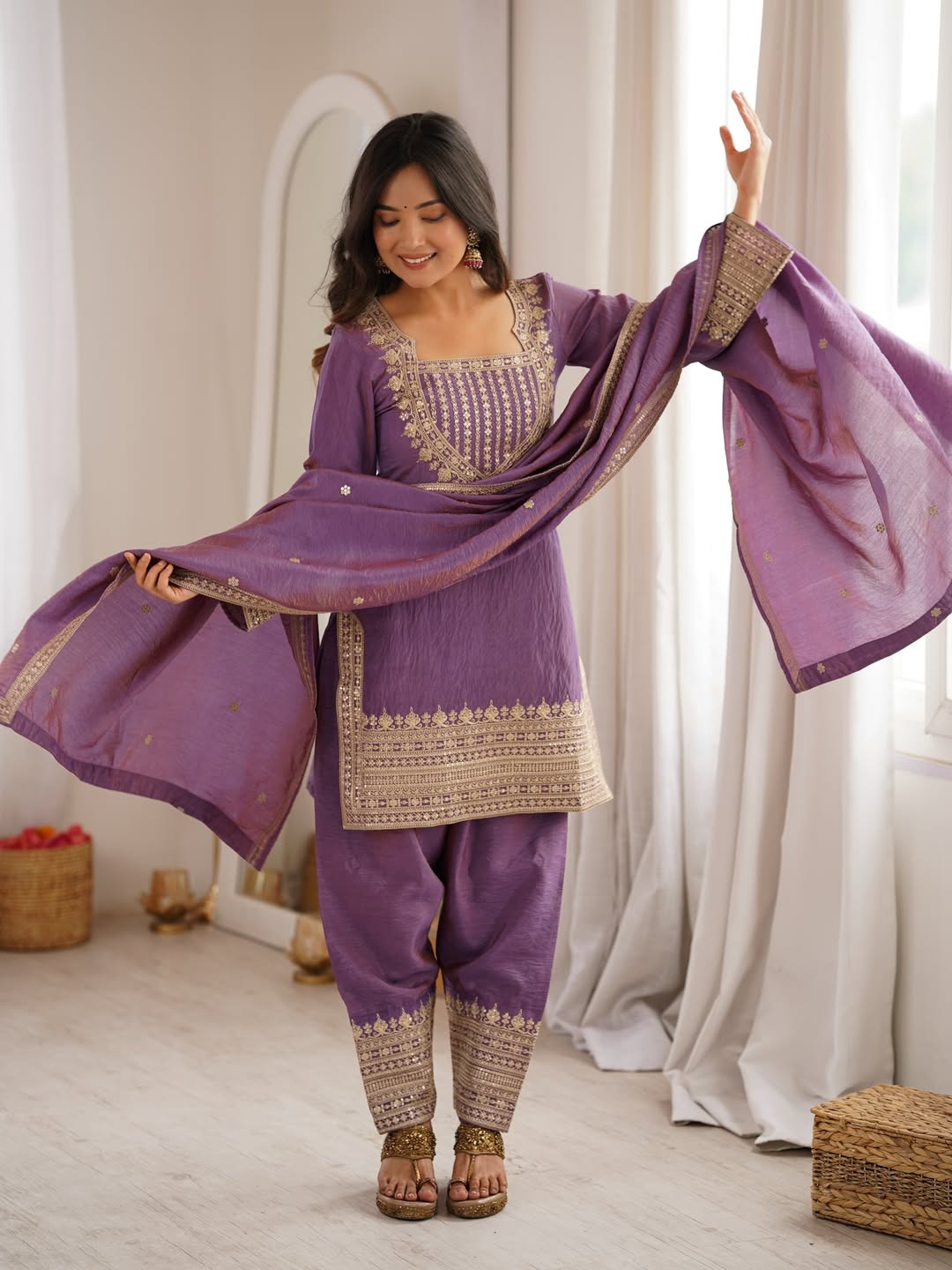 Royal Zari Embroidered Suit Set