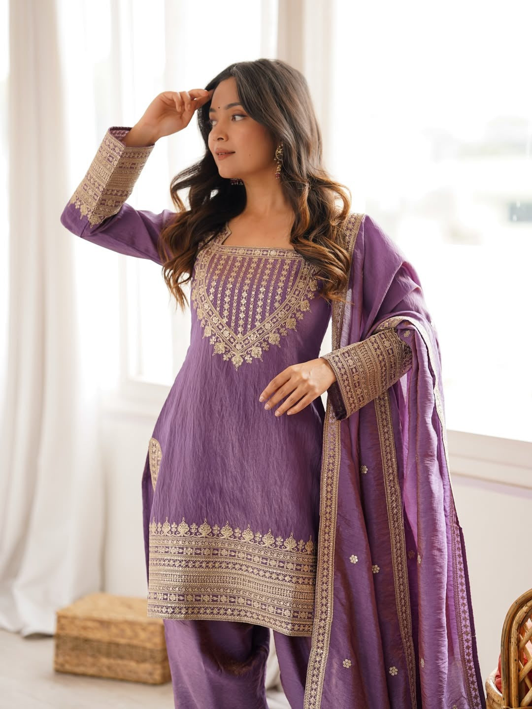 Royal Zari Embroidered Suit Set
