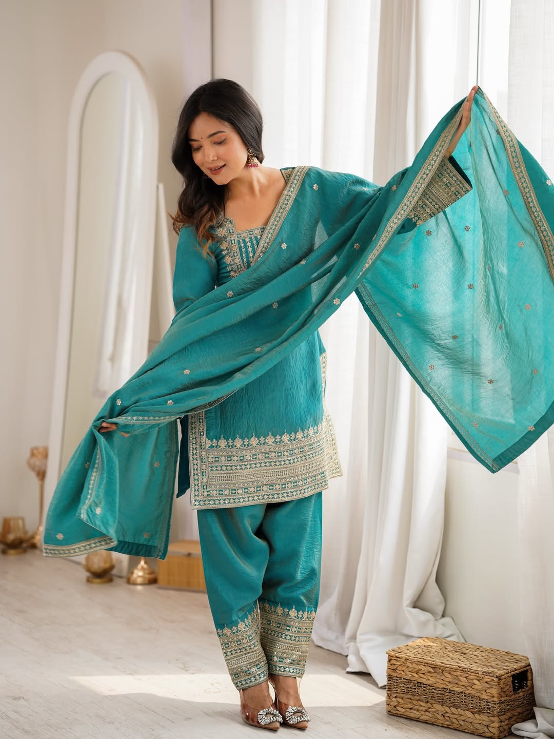 Royal Zari Embroidered Suit Set