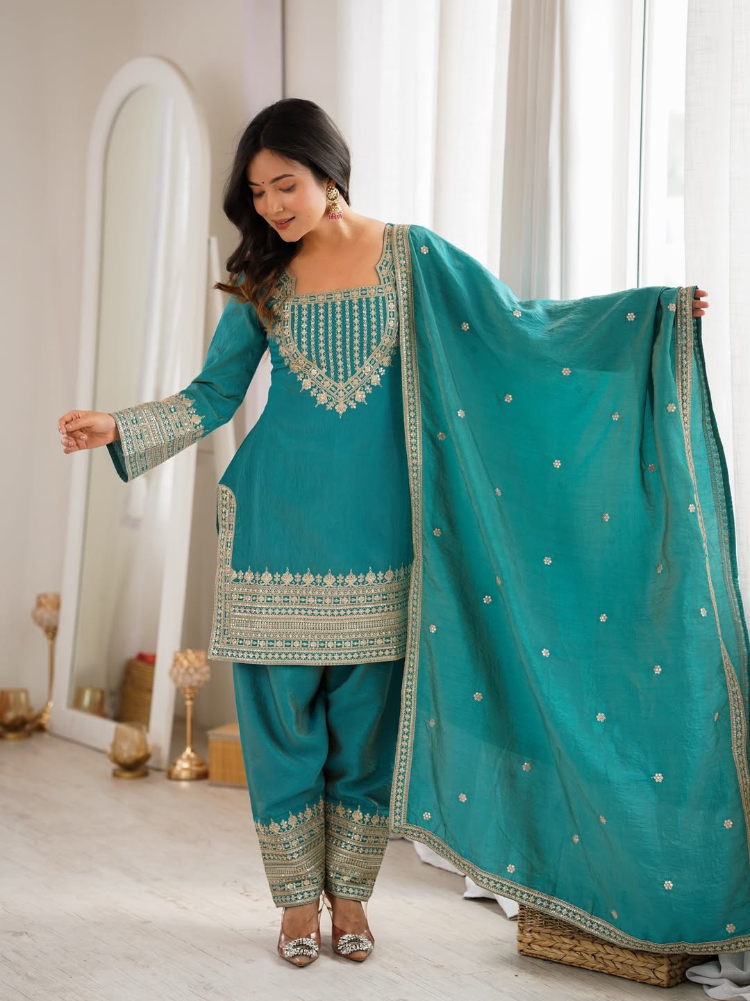 Royal Zari Embroidered Suit Set