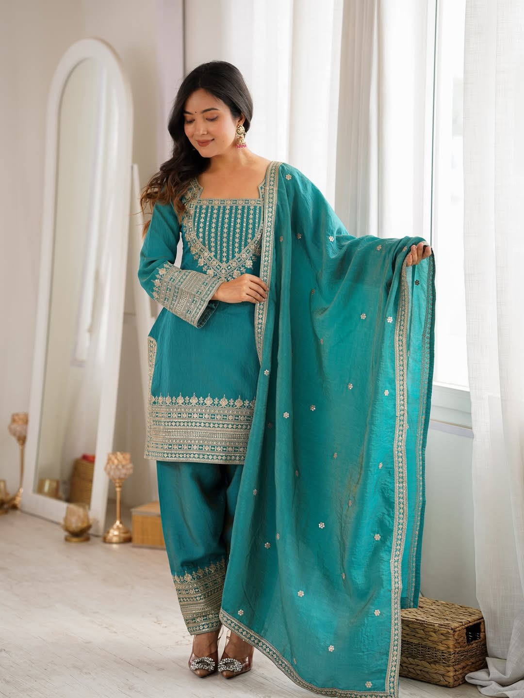 Royal Zari Embroidered Suit Set