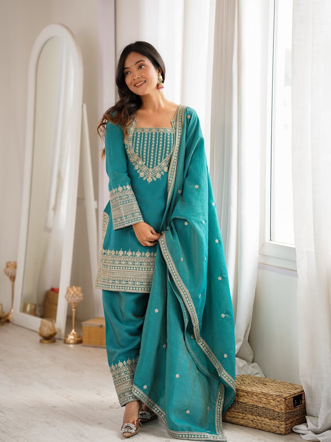 Royal Zari Embroidered Suit Set