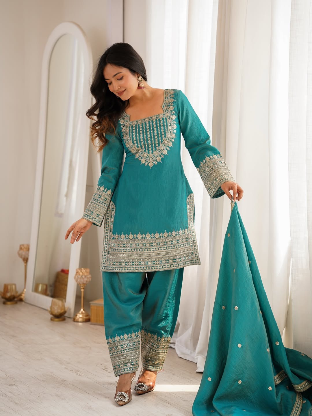 Royal Zari Embroidered Suit Set