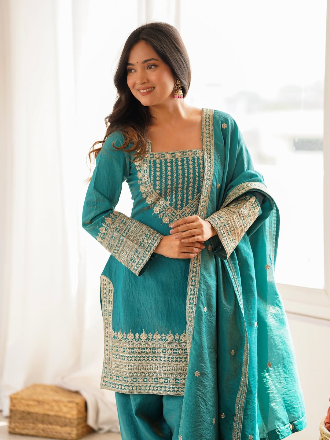 Royal Zari Embroidered Suit Set
