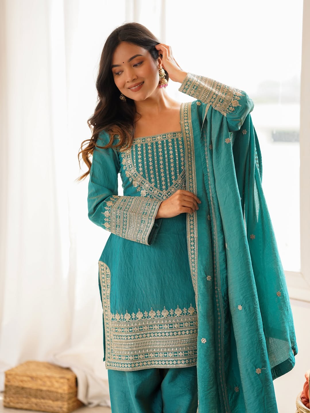 Royal Zari Embroidered Suit Set