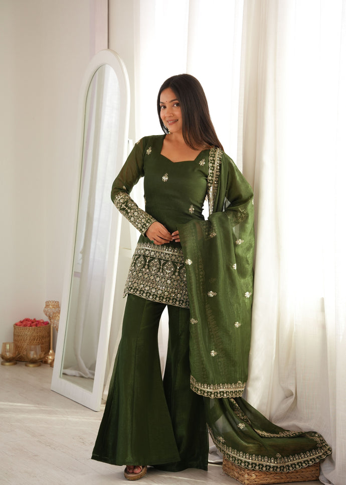 Emerald & Plum Royal Embroidered Suit Set