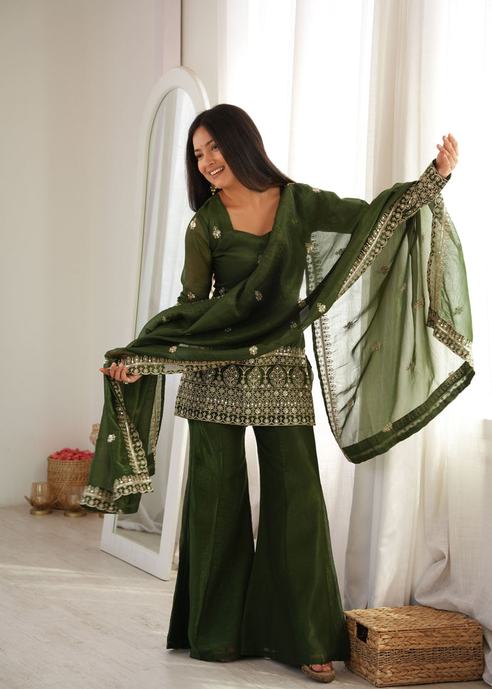 Emerald & Plum Royal Embroidered Suit Set