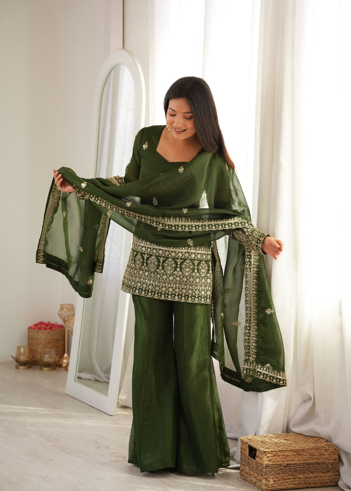 Emerald & Plum Royal Embroidered Suit Set