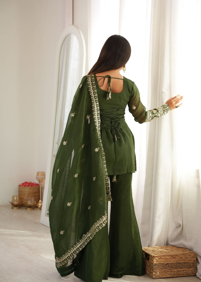 Emerald & Plum Royal Embroidered Suit Set