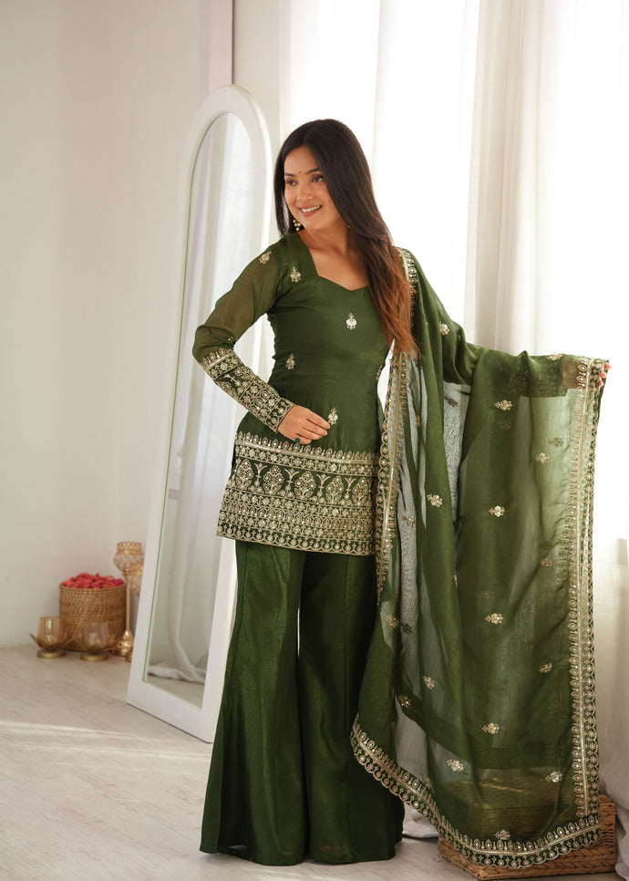 Emerald & Plum Royal Embroidered Suit Set