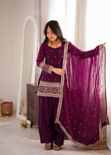 Wine Purple Fendy Farshi Set