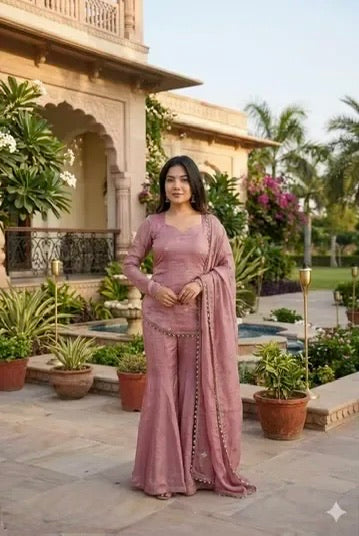 Fandy Silk Bitswork Palazzo Set