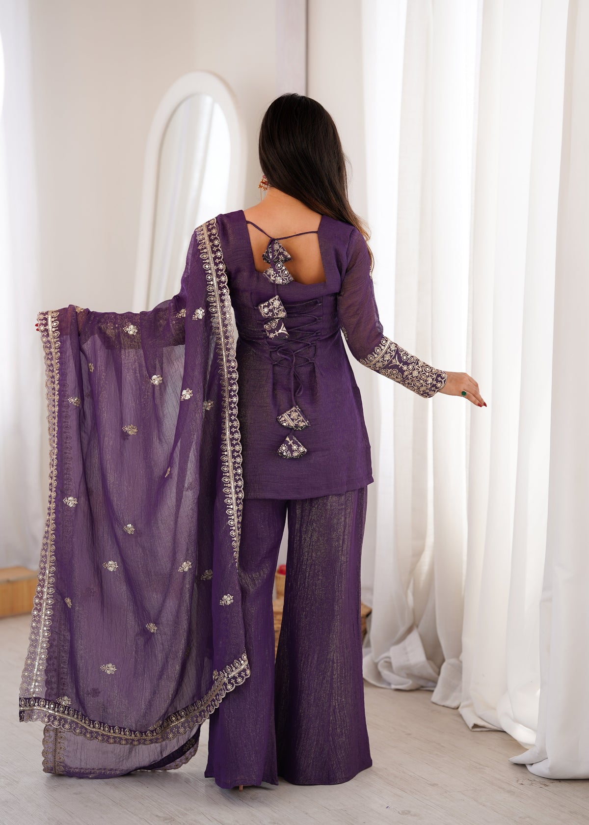Emerald & Plum Royal Embroidered Suit Set