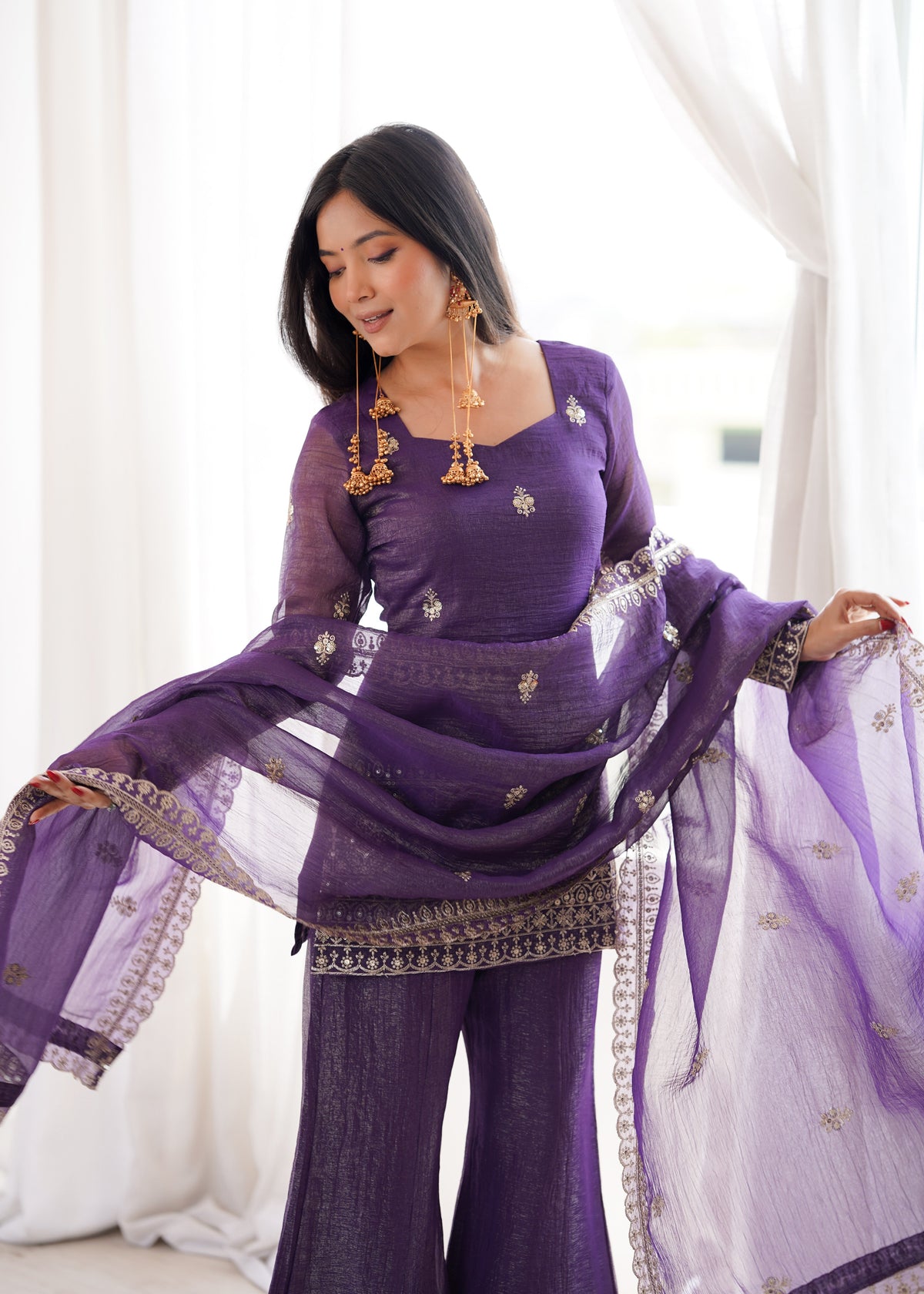 Emerald & Plum Royal Embroidered Suit Set