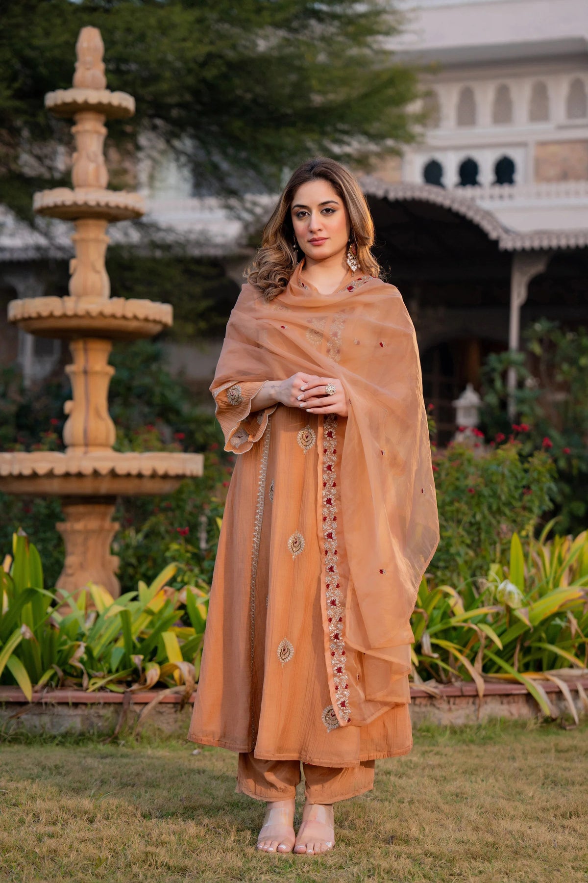 Crunchy Embroidered Suit Set