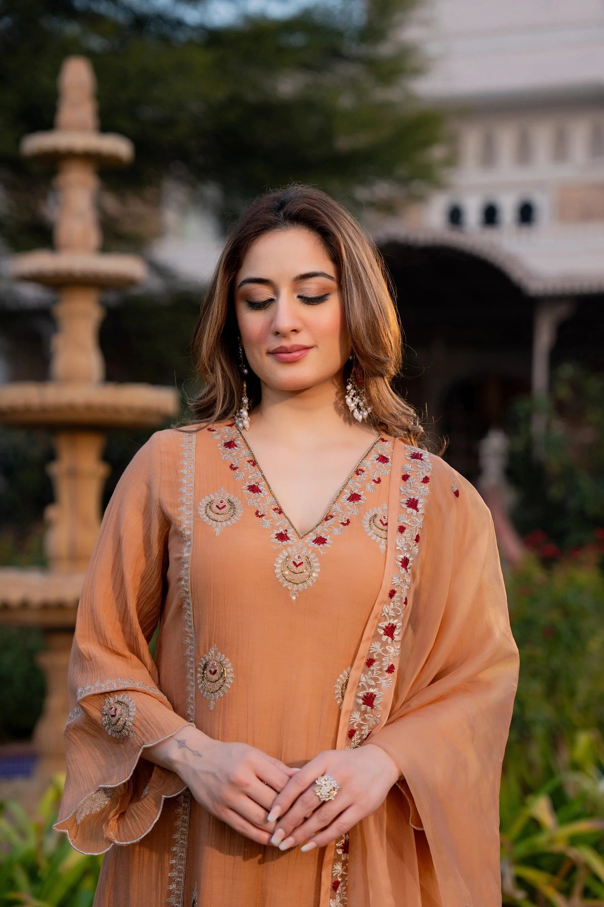 Crunchy Embroidered Suit Set