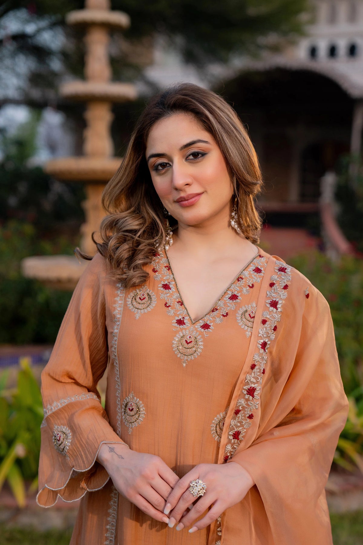 Crunchy Embroidered Suit Set
