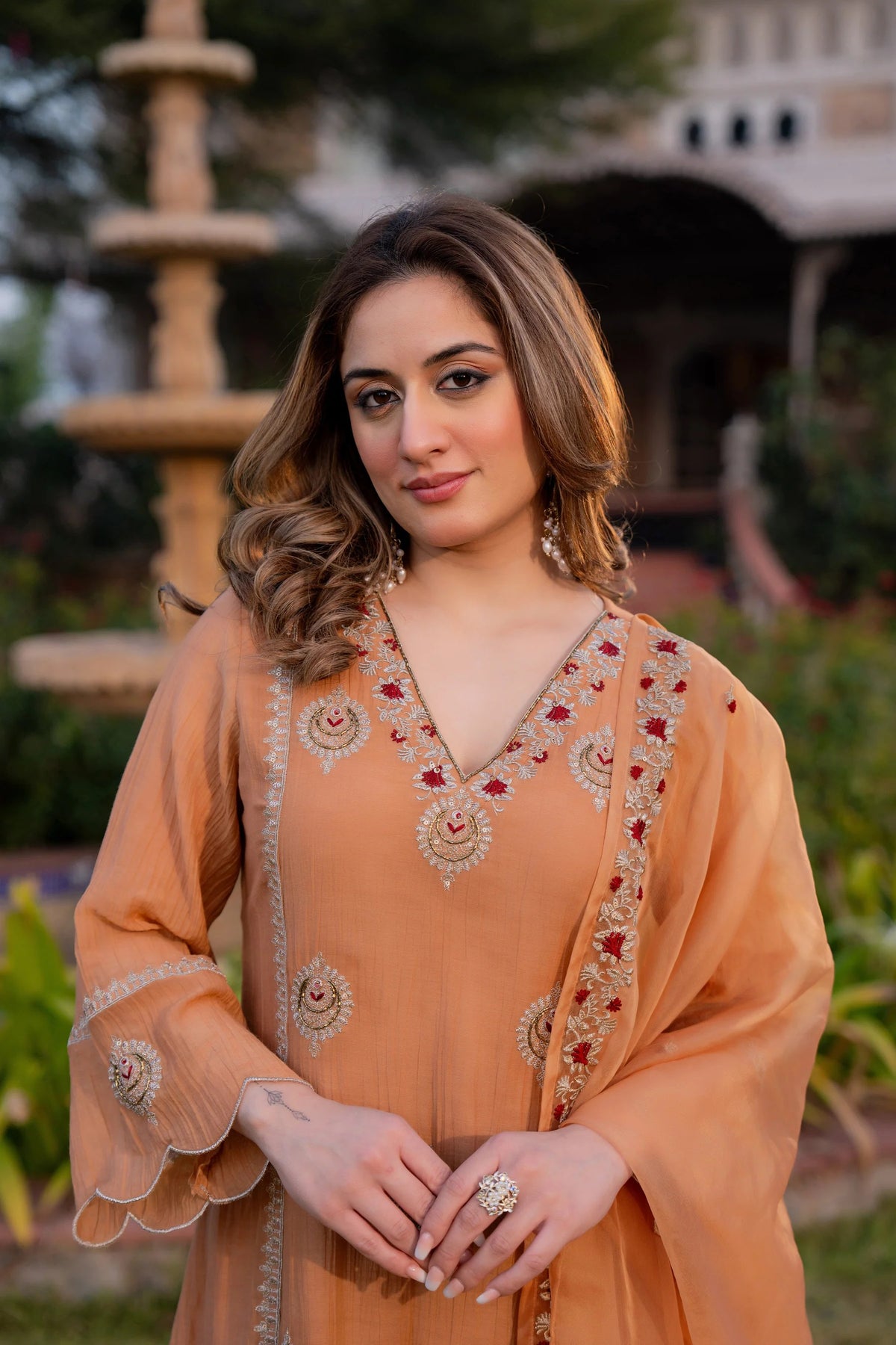 Crunchy Embroidered Suit Set