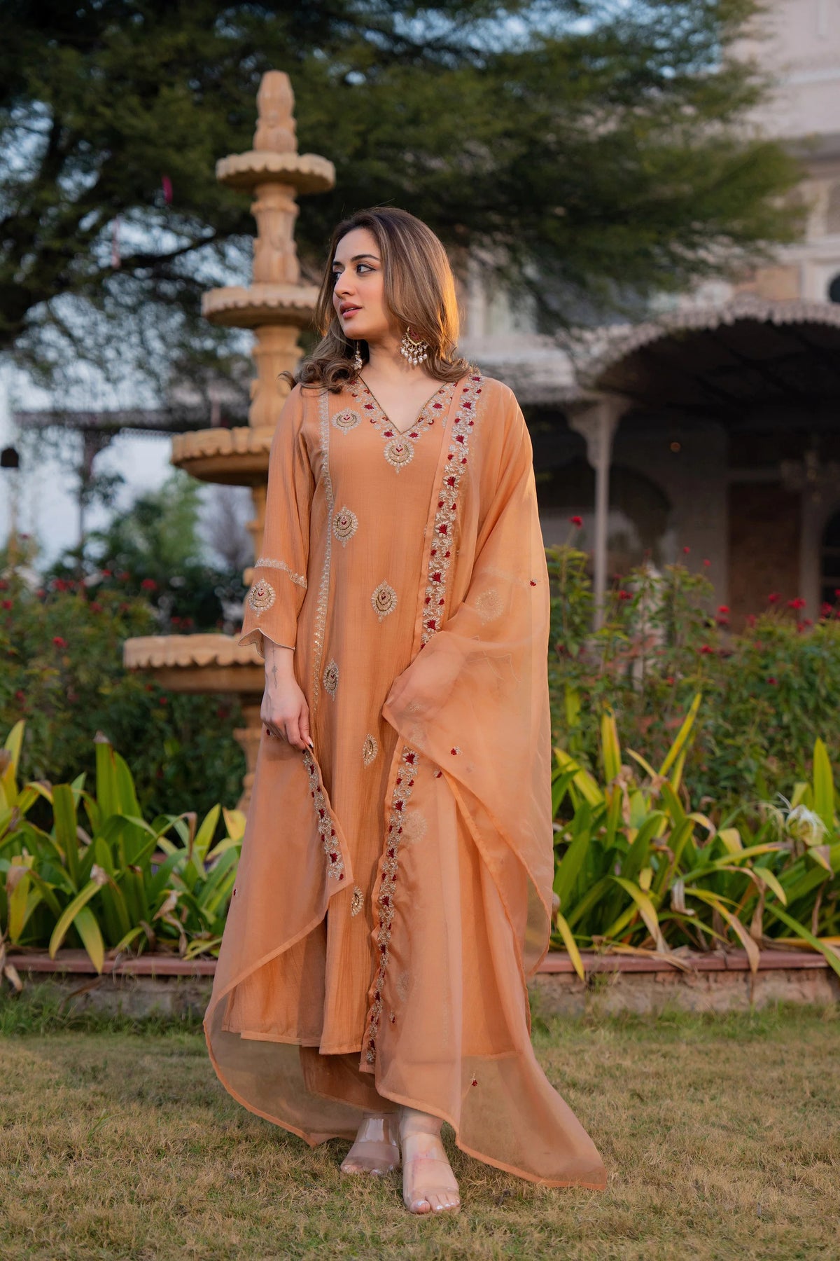 Crunchy Embroidered Suit Set