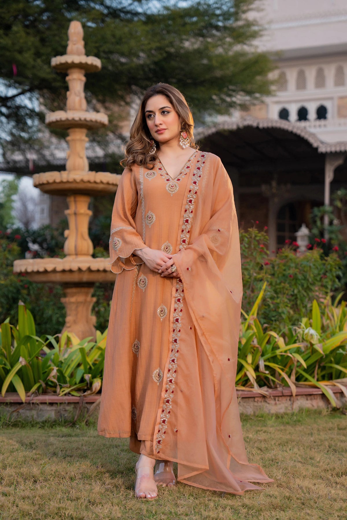 Crunchy Embroidered Suit Set