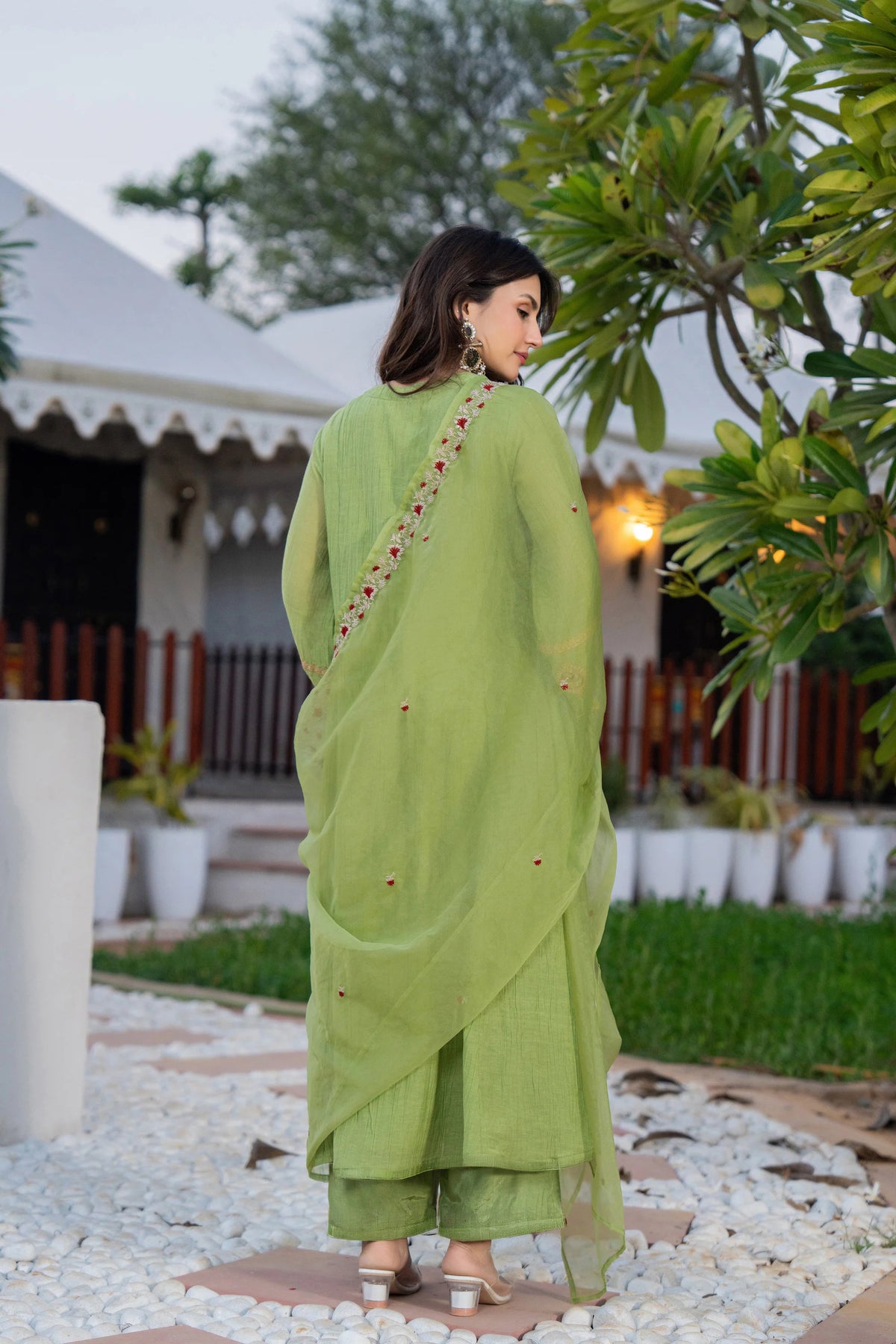 Crunchy Embroidered Suit Set