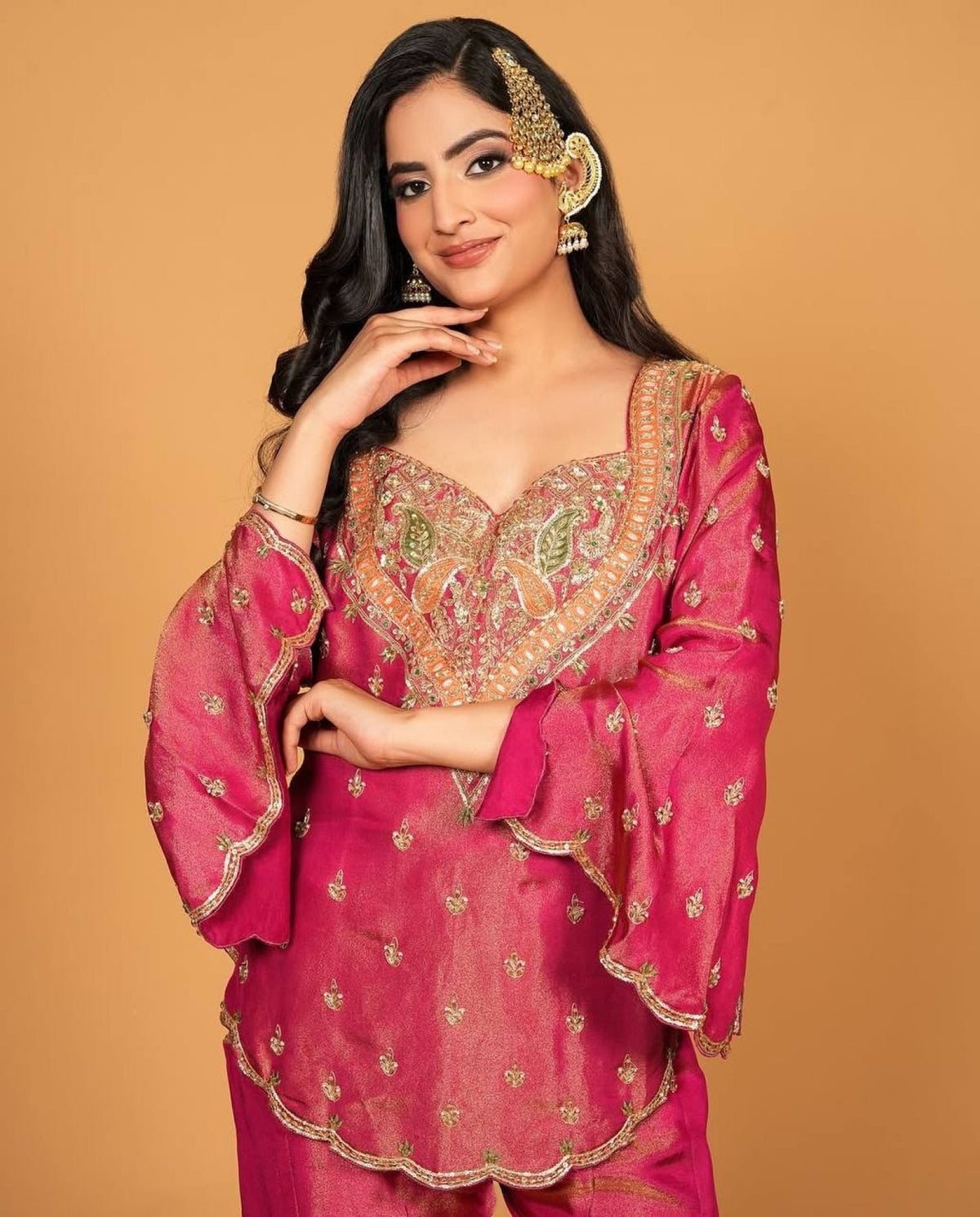 Vichitra Embroidered Sharara Set
