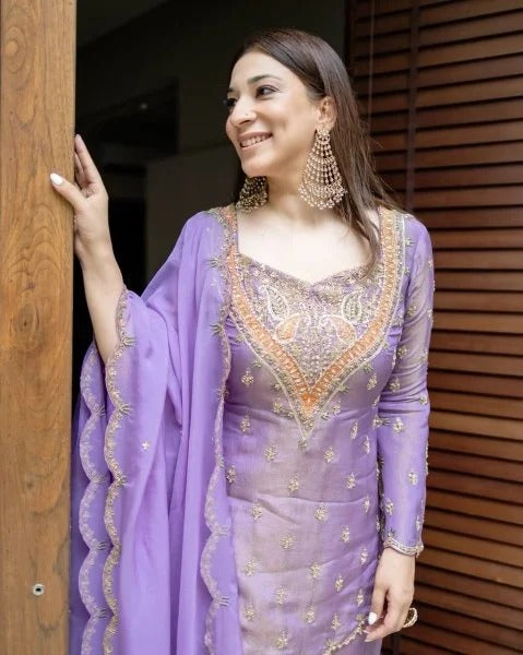 Vichitra Embroidered Sharara Set