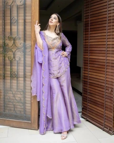 Vichitra Embroidered Sharara Set