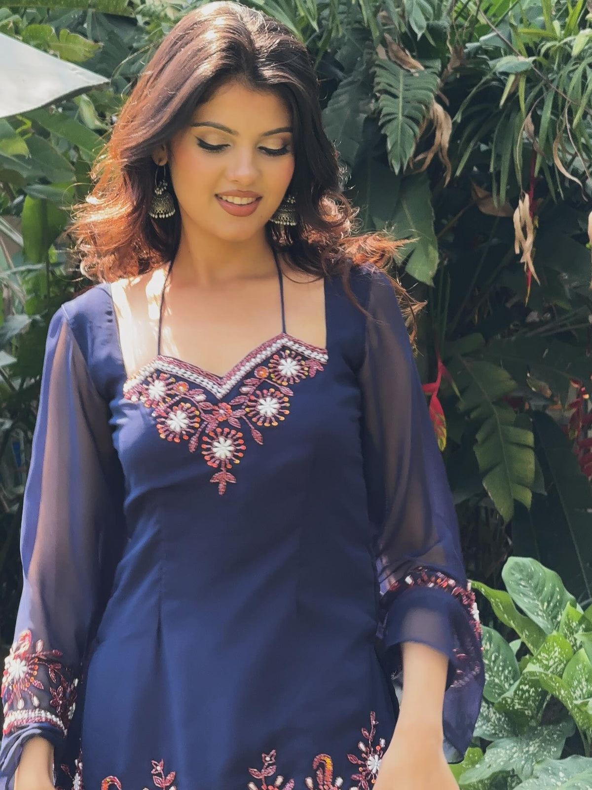 Embroidered Georgette Co-Ord Set