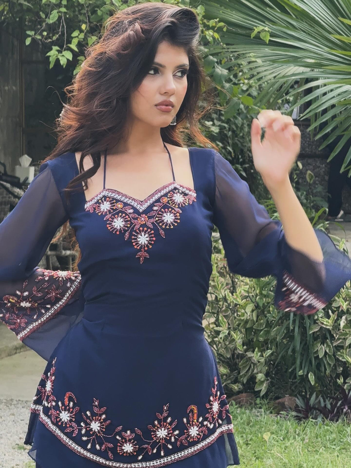 Embroidered Georgette Co-Ord Set