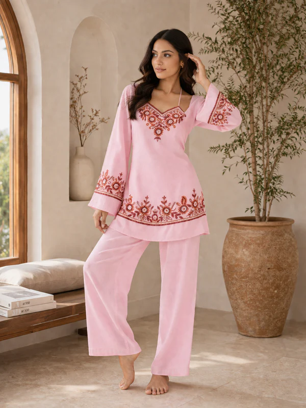 Embroidered Georgette Co-Ord Set