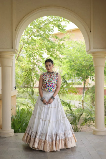 Kutchi Work Lehenga Set for Navratri with Peacock Embroidery | Chicorawear