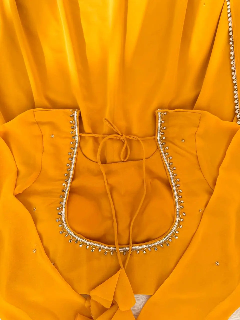 Haldi Yellow Georgette Anarkali Suit Set