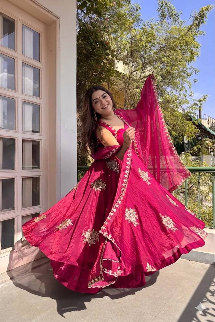 Fendi Satin Sequin Anarkali Set