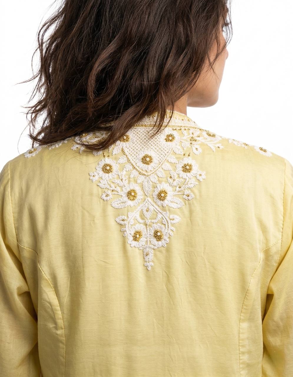 Pistachio Bloom Lace Embroidered Suit Set
