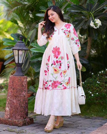 Embroidered Maxi Gown