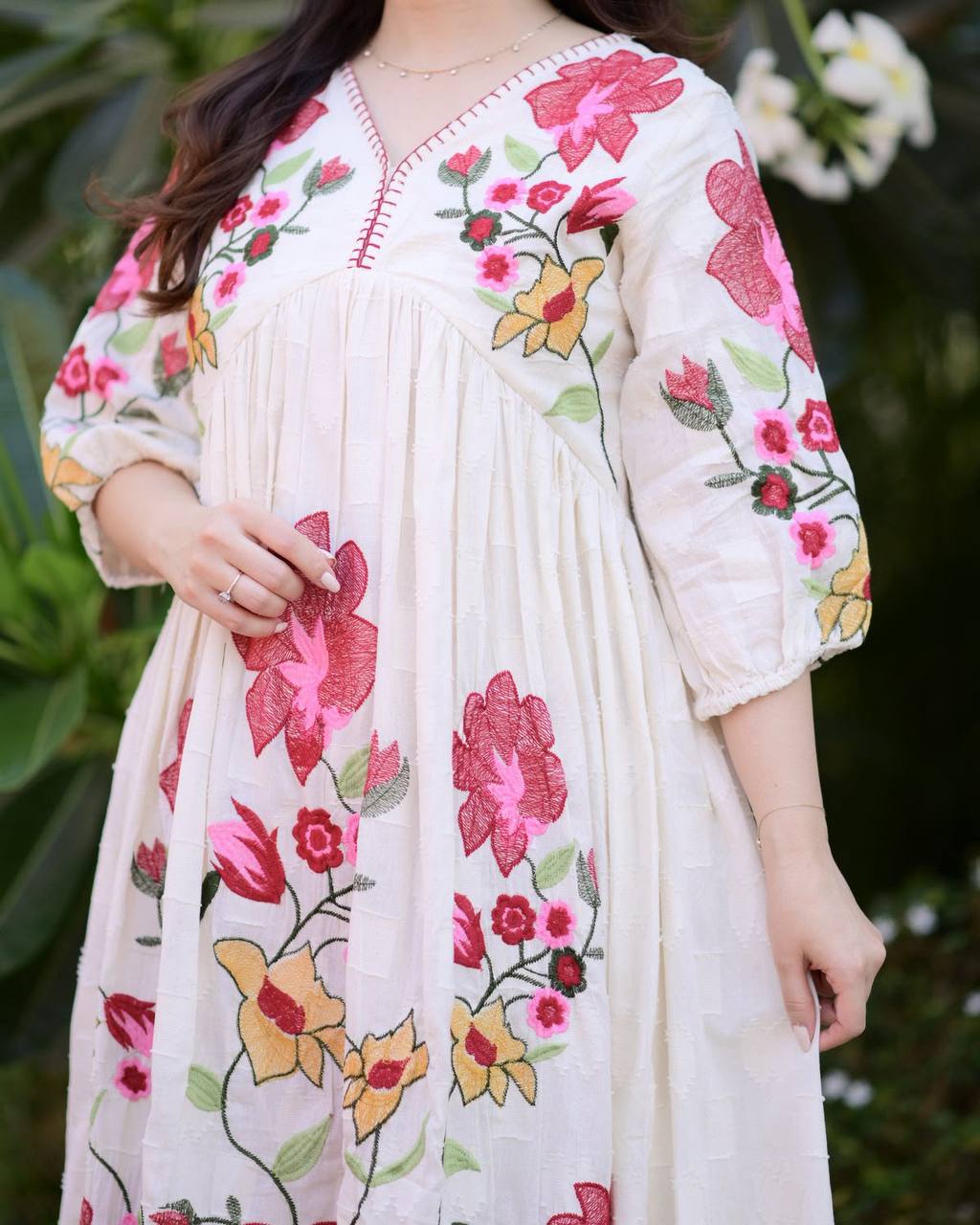 Embroidered Maxi Gown