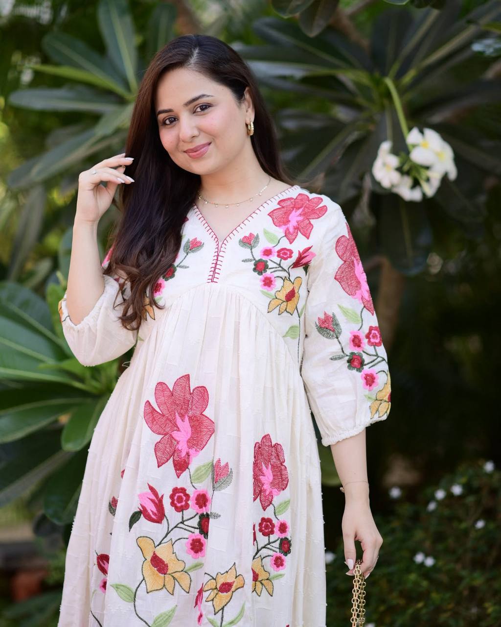 Embroidered Maxi Gown