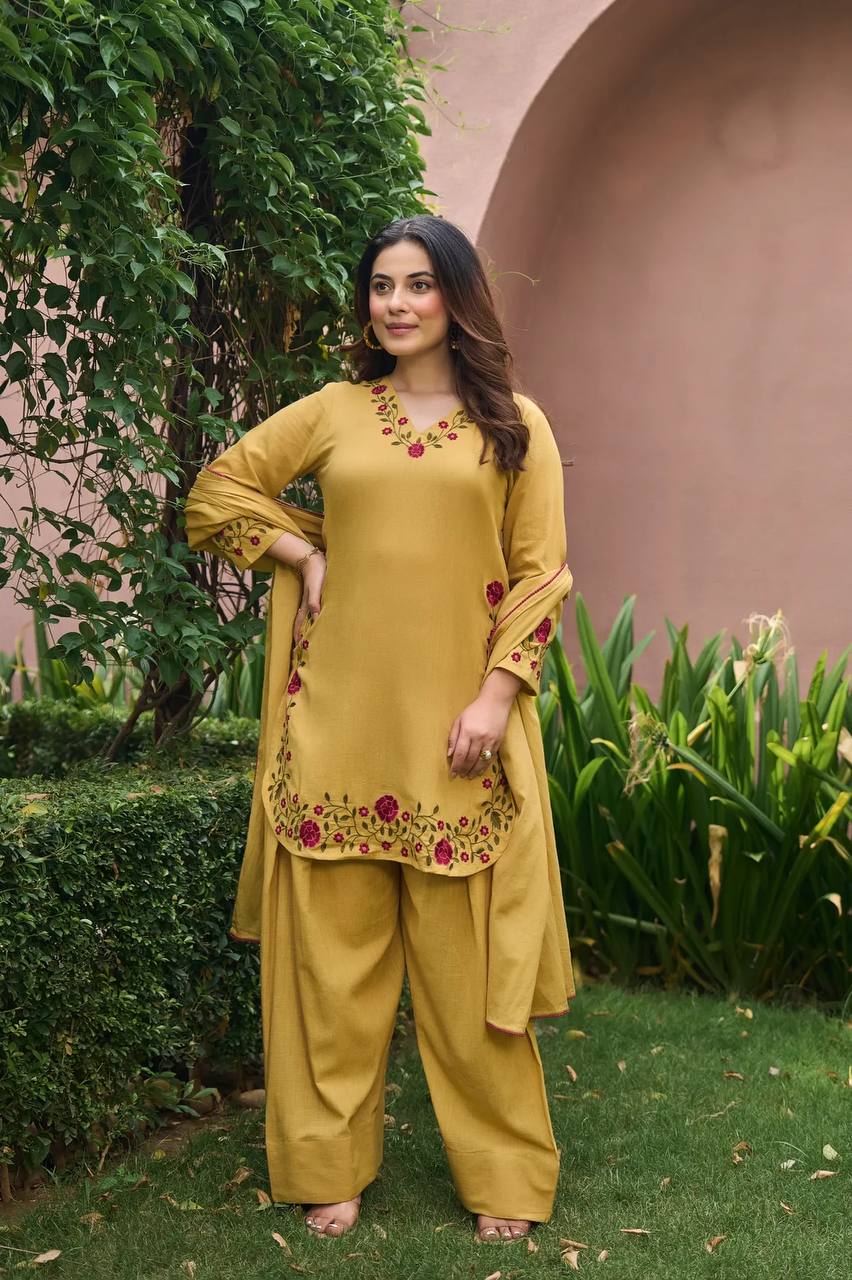 Pistachio Mal Chanderi Farshi Set