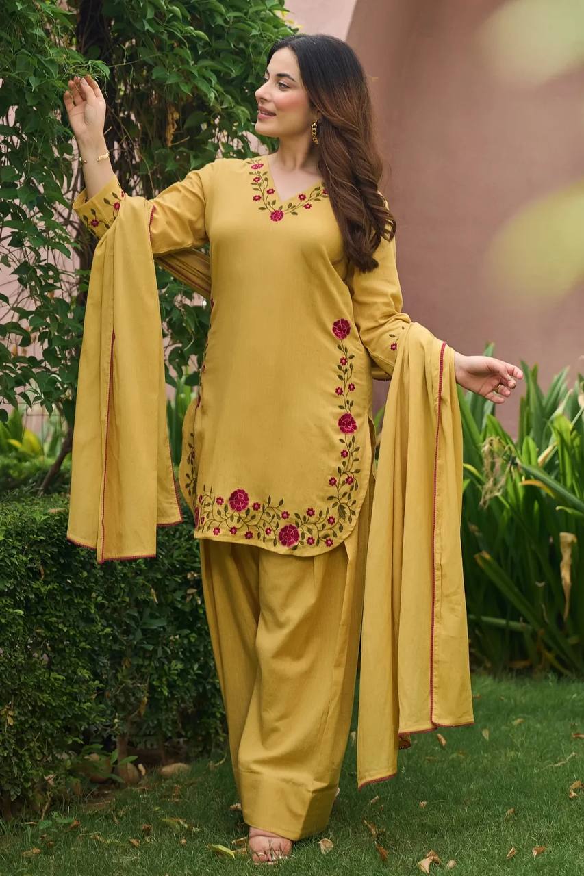 Pistachio Mal Chanderi Farshi Set