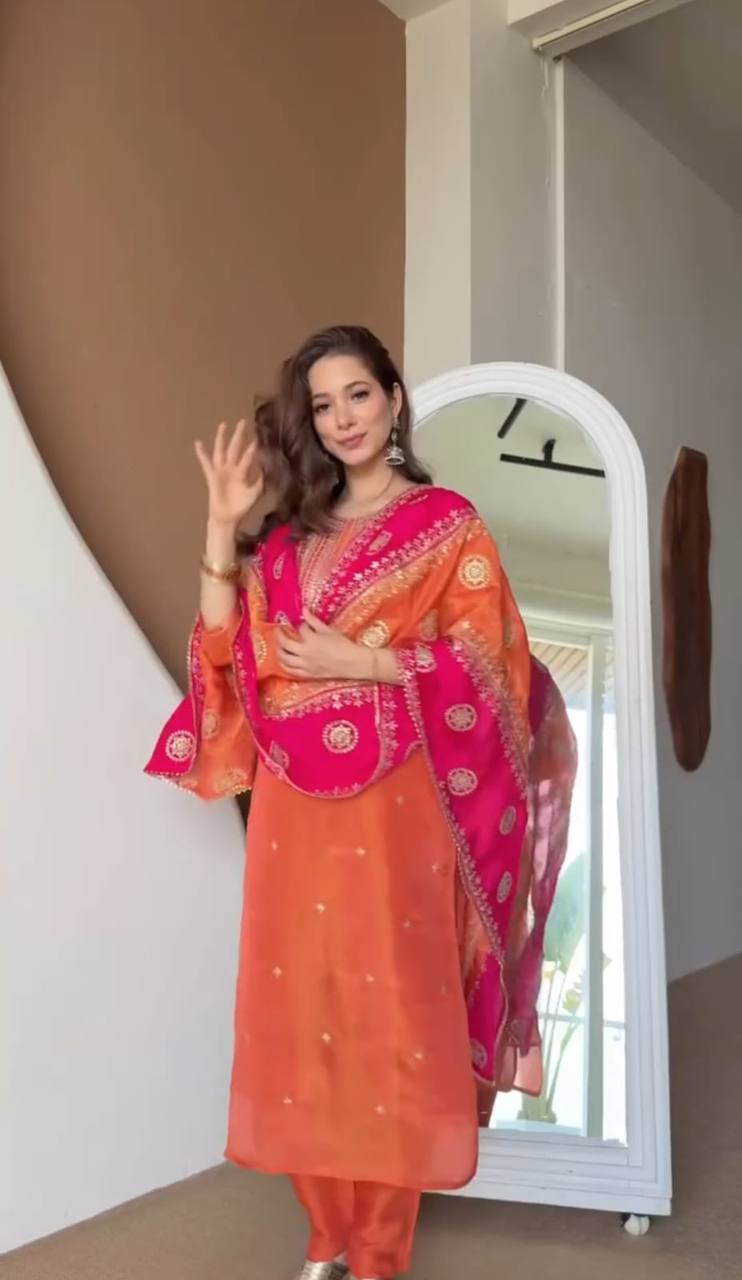 Chinon Embroidered Festive Suit Set