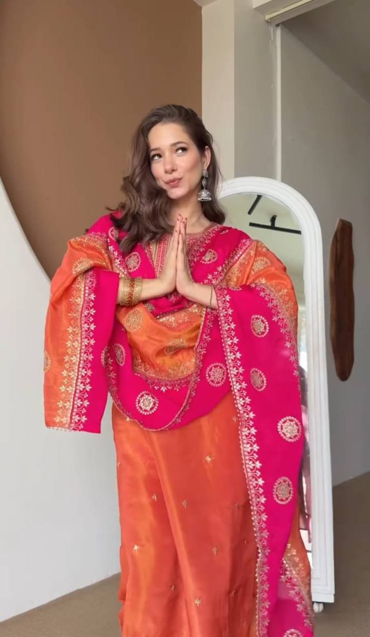 Chinon Embroidered Festive Suit Set