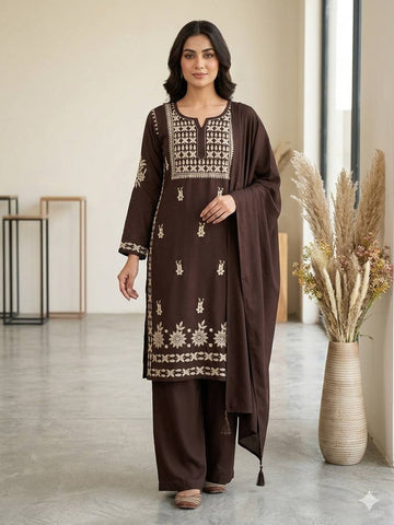 Rayon Chikankari Palazzo Set