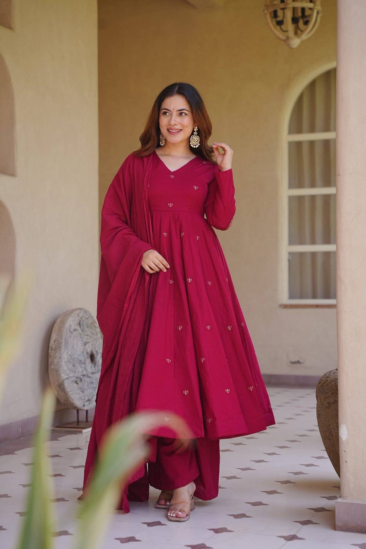 Roman Silk Designer Anarkali Se