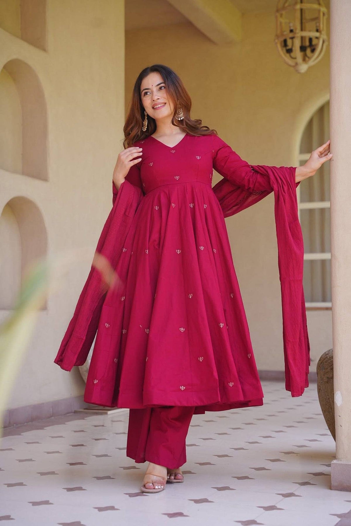 Roman Silk Designer Anarkali Se