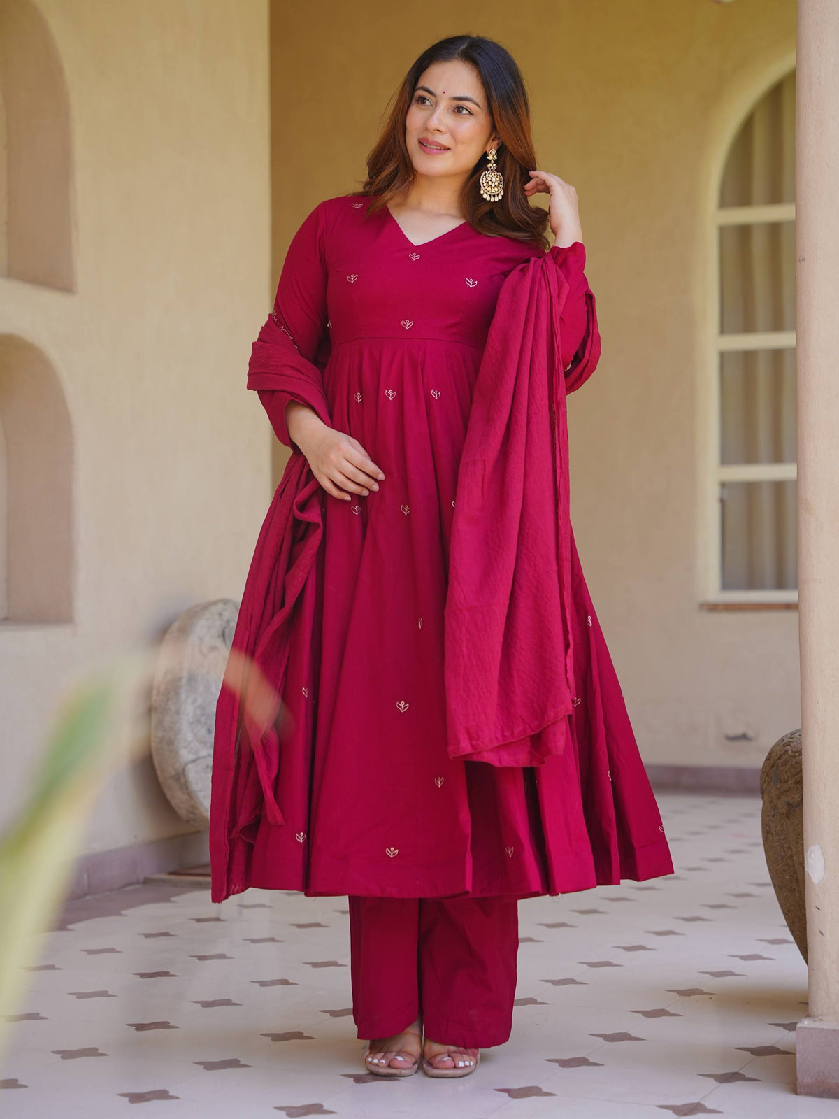 Roman Silk Designer Anarkali Se